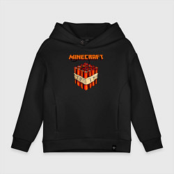 Толстовка оверсайз детская Minecraft, цвет: черный