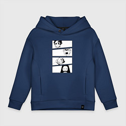 Толстовка оверсайз детская Клинок рассекающий демонов, цвет: тёмно-синий