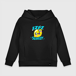 Толстовка оверсайз детская Easy Peasy Lemon Squeezy, цвет: черный