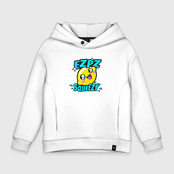 Толстовка оверсайз детская Easy Peasy Lemon Squeezy, цвет: белый