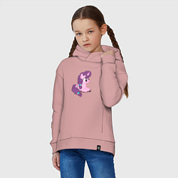 Толстовка оверсайз детская Pony Pink Mammal Purple - Litt, цвет: пыльно-розовый — фото 2