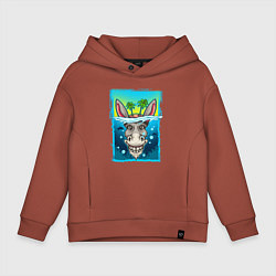 Детское худи оверсайз Осёл под водой