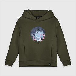 Толстовка оверсайз детская Легоси и Хару, цвет: хаки