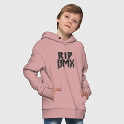 Толстовка оверсайз детская RIP DMX, цвет: пыльно-розовый — фото 2