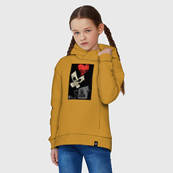 Толстовка оверсайз детская Love, Death and Robots art, цвет: горчичный — фото 2