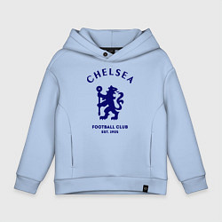 Толстовка оверсайз детская Chelsea Est. 1905, цвет: мягкое небо