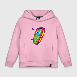 Толстовка оверсайз детская Телефон, цвет: светло-розовый