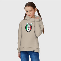 Толстовка оверсайз детская Italy Shield, цвет: миндальный — фото 2