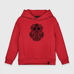 Толстовка оверсайз детская Owl, цвет: красный