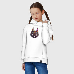 Толстовка оверсайз детская Stray: City Cat, цвет: белый — фото 2