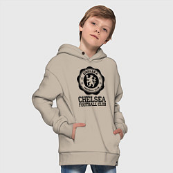 Толстовка оверсайз детская Chelsea FC: Emblem, цвет: миндальный — фото 2