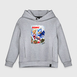 Толстовка оверсайз детская SONIC СОНИК Z, цвет: меланж
