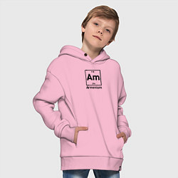 Толстовка оверсайз детская Am -Armenium, цвет: светло-розовый — фото 2