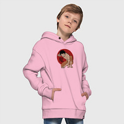 Толстовка оверсайз детская Герой Шинра, цвет: светло-розовый — фото 2