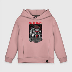 Толстовка оверсайз детская Заяц в очках, цвет: пыльно-розовый