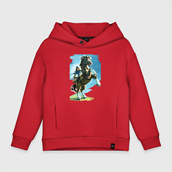 Толстовка оверсайз детская The Link, цвет: красный