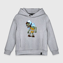 Толстовка оверсайз детская Cold Zombie, цвет: меланж
