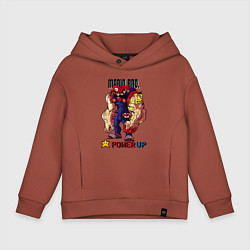 Толстовка оверсайз детская Big Mario, цвет: кирпичный