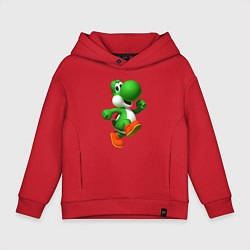 Толстовка оверсайз детская 3d Yoshi, цвет: красный