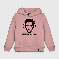 Толстовка оверсайз детская Dr House music, цвет: пыльно-розовый