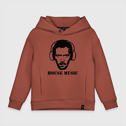 Толстовка оверсайз детская Dr House music, цвет: кирпичный