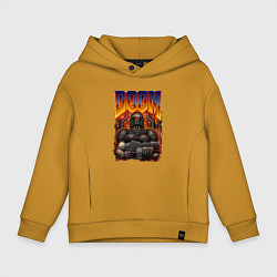 Толстовка оверсайз детская DOOM 64, цвет: горчичный