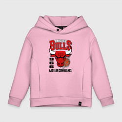 Толстовка оверсайз детская Chicago Bulls NBA, цвет: светло-розовый