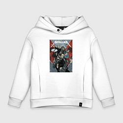 Толстовка оверсайз детская Metallica - cool dudes!, цвет: белый