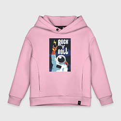 Толстовка оверсайз детская Space Rocknroll, цвет: светло-розовый