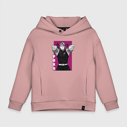 Толстовка оверсайз детская Хашира Звука, цвет: пыльно-розовый