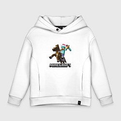 Толстовка оверсайз детская MINECRAFT НОВЫЙ ГОД 2022 МАЙНКРАФТ, цвет: белый