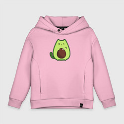 Толстовка оверсайз детская Avo cat o подмигивает, цвет: светло-розовый
