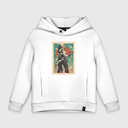 Толстовка оверсайз детская Jett art, цвет: белый
