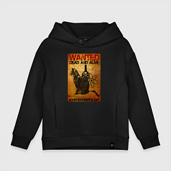 Толстовка оверсайз детская Разыскивается Кот, цвет: черный