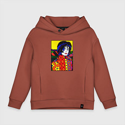 Толстовка оверсайз детская Ромеро Бритто Майкл Джексон, цвет: кирпичный
