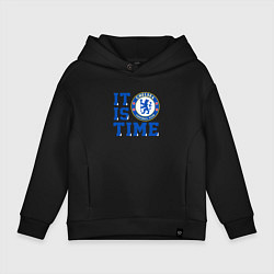 Толстовка оверсайз детская It is Chelsea time Челси, цвет: черный