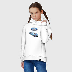 Толстовка оверсайз детская Ford Motorsport Racing team, цвет: белый — фото 2