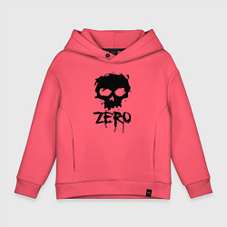 Толстовка оверсайз детская Zero skull, цвет: коралловый