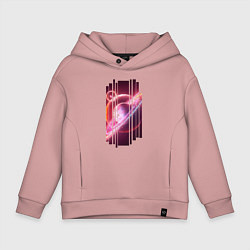 Толстовка оверсайз детская Моя Вселенная Космическое настроение, цвет: пыльно-розовый