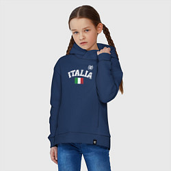 Толстовка оверсайз детская Футбол Италия, цвет: тёмно-синий — фото 2