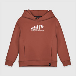 Толстовка оверсайз детская Следующий уровень Эволюции скейтбординг, цвет: кирпичный