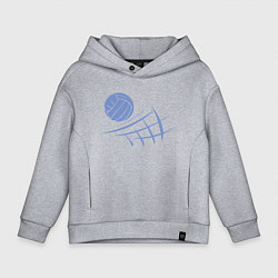 Толстовка оверсайз детская Volleyball Block, цвет: меланж
