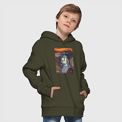 Толстовка оверсайз детская БЕНДЕР КРИК BENDER, цвет: хаки — фото 2
