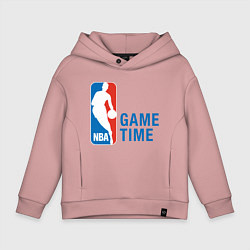 Толстовка оверсайз детская NBA Game Time, цвет: пыльно-розовый