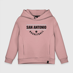 Толстовка оверсайз детская San Antonio Basketball, цвет: пыльно-розовый