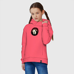 Толстовка оверсайз детская Инопланетянка, цвет: коралловый — фото 2