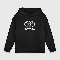 Толстовка оверсайз детская TOYOTA 3D Logo, цвет: черный