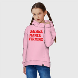 Толстовка оверсайз детская Salah - Mane - Firmino, цвет: светло-розовый — фото 2
