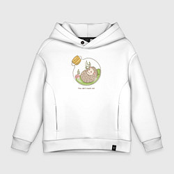 Детское худи оверсайз Меня не обидеть - ёж клубочком в колбе