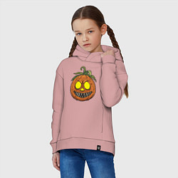 Толстовка оверсайз детская Сумасшедший Хэллоуин, цвет: пыльно-розовый — фото 2